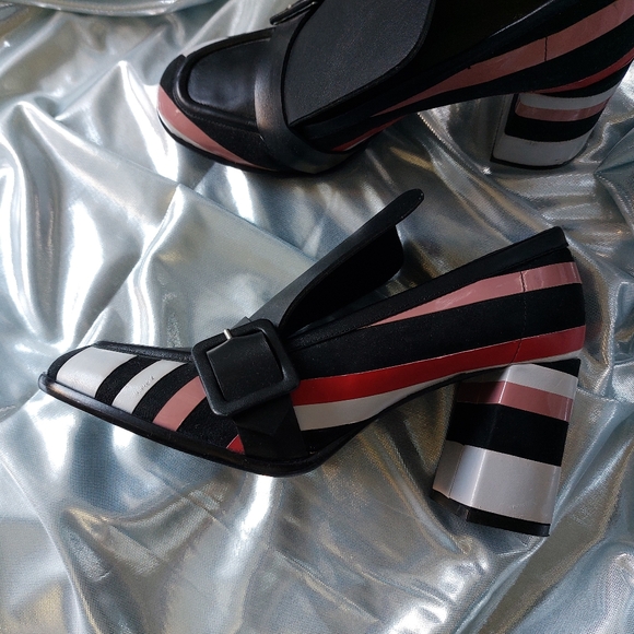 MSGM Made in Italy Shoes Woman Leather Suede Size 38 - Picture 2 of 16